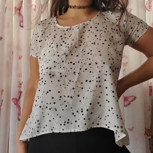XXI b&w star pocket tee ☆